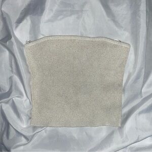 like new!! Dynamite champagne glitter ribbed tube top